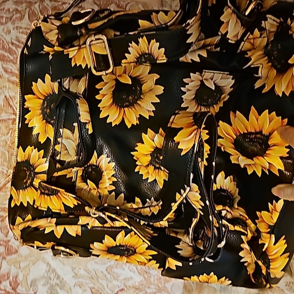Sunflower Mini Backpack with Shoulder strap - Picture 2 of 9